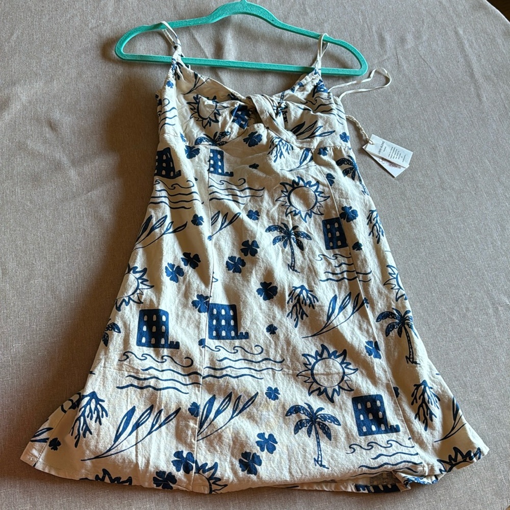 NWT Jessica Simpson linen blend mini dress